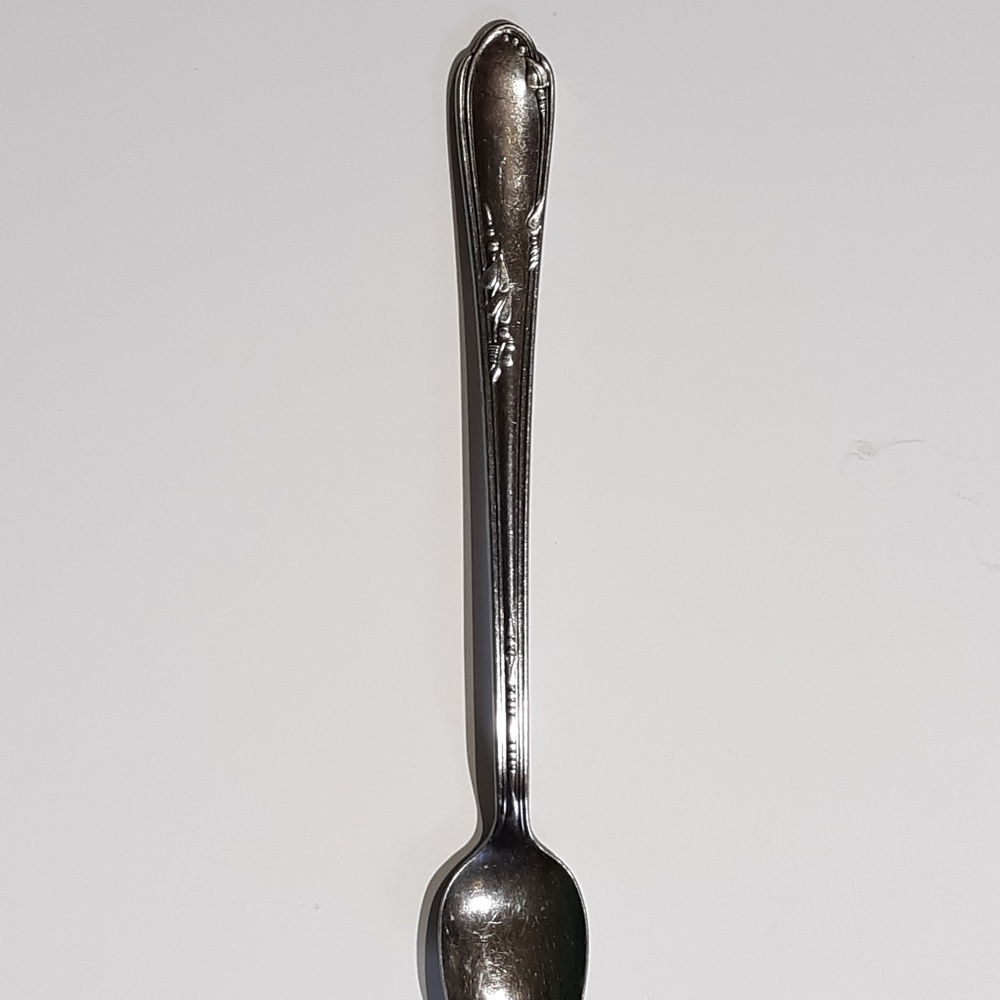VTG Infant Baby Silverplate Spoon Art Noveau